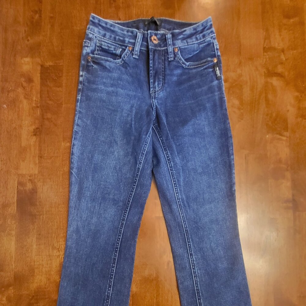 Silver ~ Sz W25 / L23.5 ~ Suki Capri Jeans ~ Excellent / New Condition